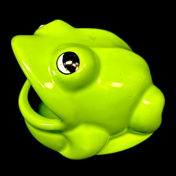 Vintage ceramic big mouth ceramic green frog sink sponge /scrubby holder - Picture 1 of 10